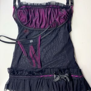 Milkmaid mesh babydoll with panties